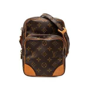 LOUIS VUITTON Authentic Brown Monogram Leather Shoulder Bag
